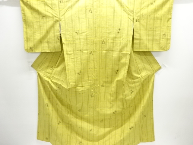 JAPANESE KIMONO / TSUMUGI / WOVEN GRID